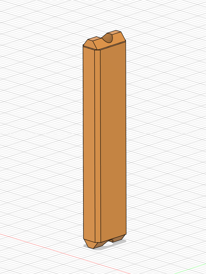 Vertical part ends prevent the part from wiggling around and spinning in place.